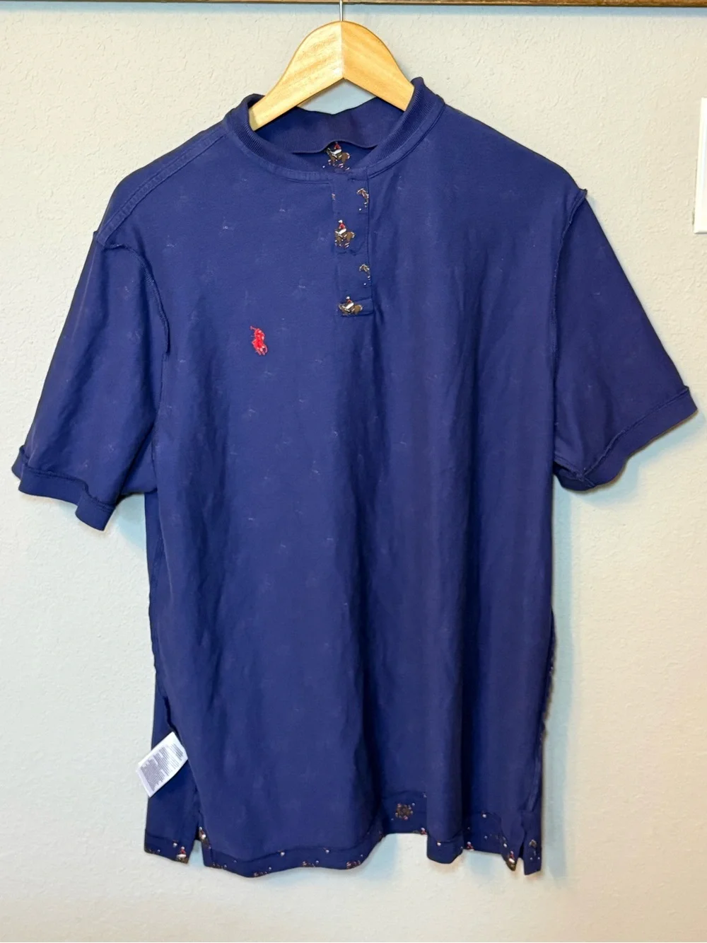 Ralph Lauren Equestrian Print Polo Shirt Size XL